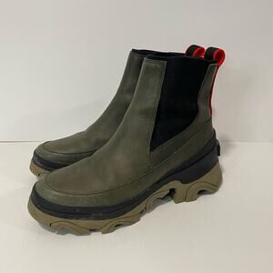 SOREL Women's Chunky Boots Brex Waterproof Green Black 9 Hiking Streetwear
